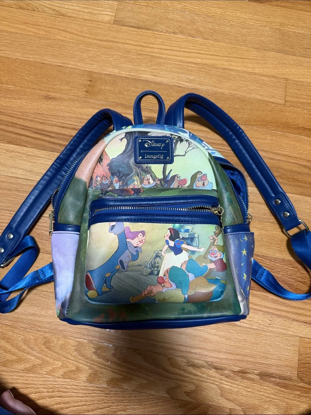 Loungefly Blue Snow White & Seven Dwarfs Mini Backpack